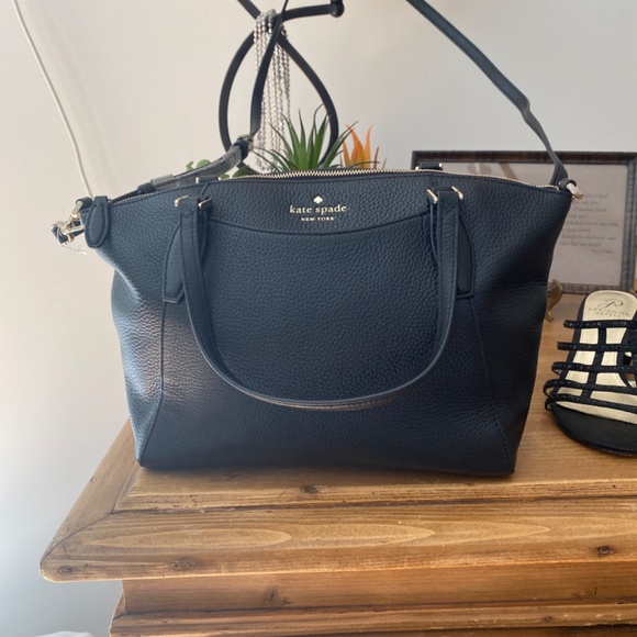 BRAND NEW - Never Used Kate Space Black Satchel - Picture 2 of 13